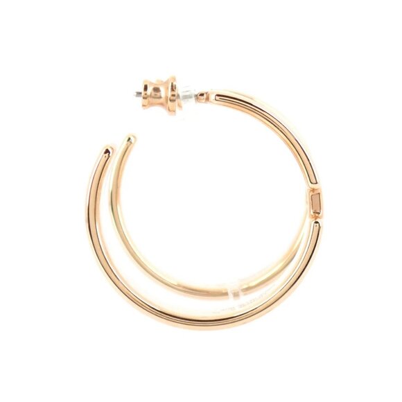 Auth HERMES Olympe - Rose Gold Beige Hardware Veau Epsom Earrings - Picture 3 of 7